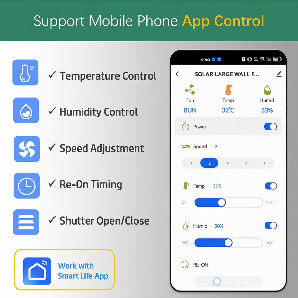 HelioGrow MaxSmart 30" Solar Greenhouse Exhaust System