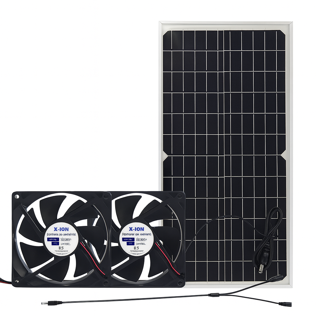 SolFlora AeroTwin 25W Solar Greenhouse Vent Kit